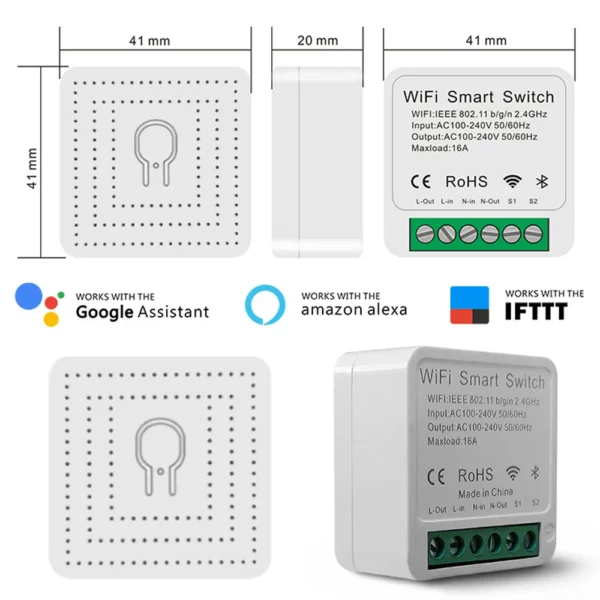 Smart Switch Mini Interruptor Inteligente Wifi Kit 8 Peças - Image 3