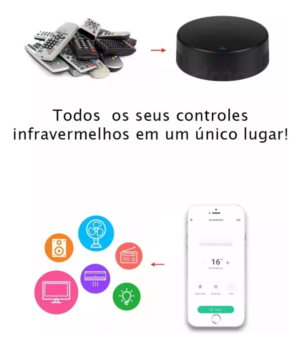 Controle Inteligente Ir Universal Tuya Wi-fi Alexa Google - Imagem 3