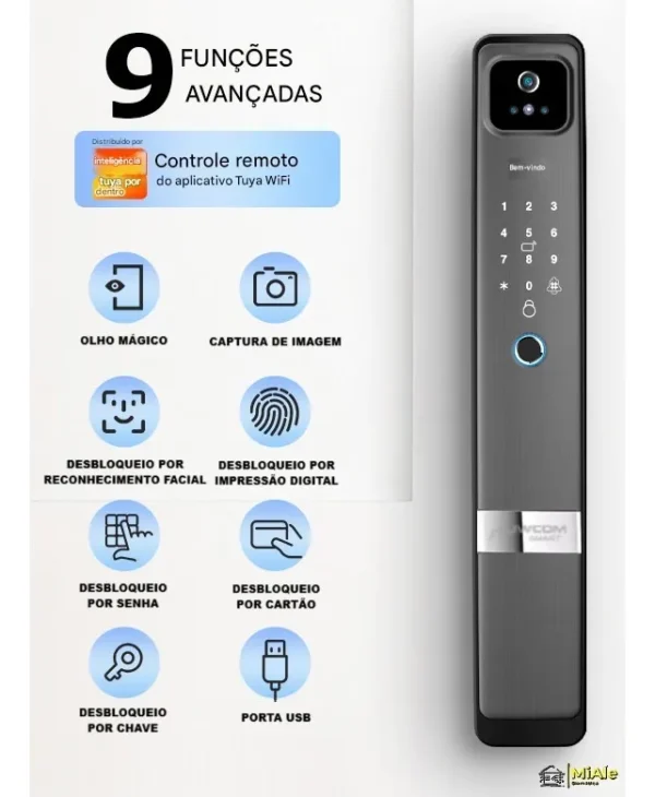 Fechadura Inteligente Com Reconhecimento Facial 3d Wi-fi Tag - Imagem 5