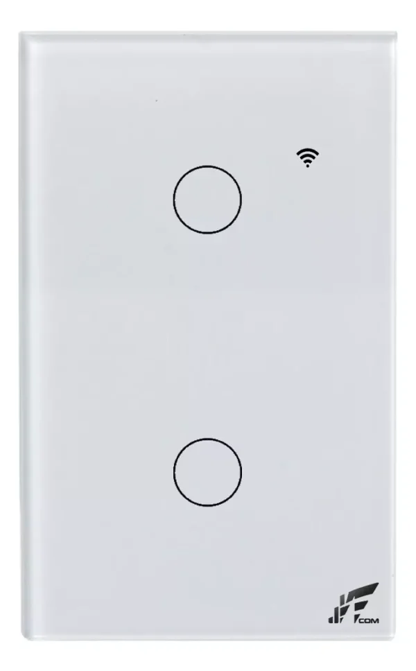 Interruptor Inteligente Wi-fi + Rf 2 Botões Touch Tuya Alexa