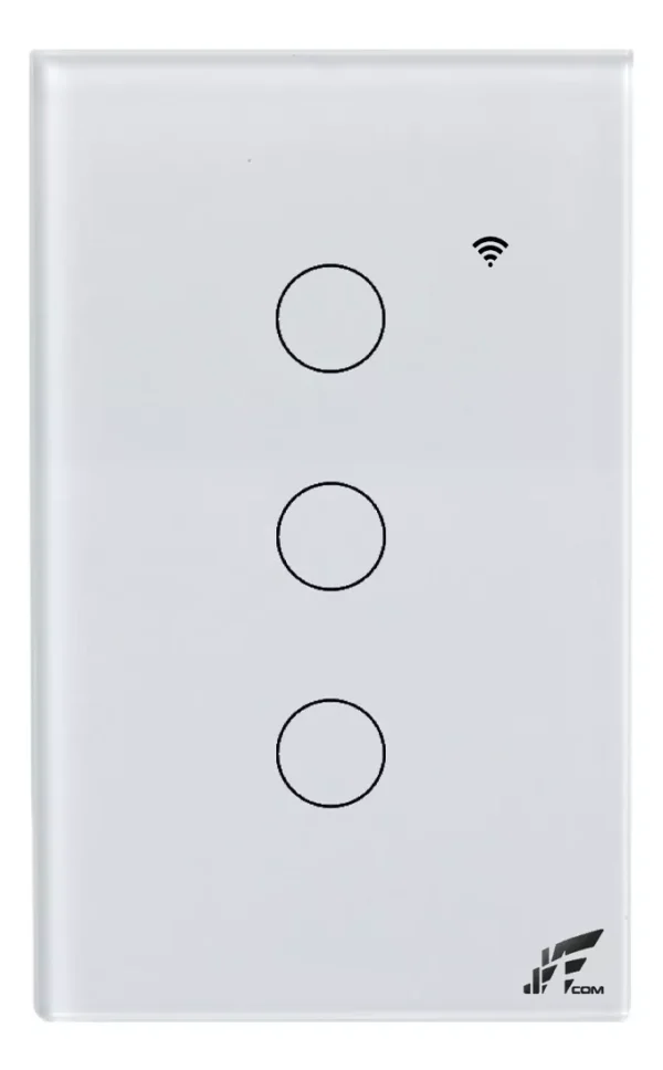 Interruptor Inteligente Wi-fi + Rf 3 Botões Touch Tuya Alexa
