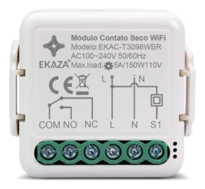 Contato Seco Pulso Wifi Tuya Alexa Ekaza Portão Inteligente