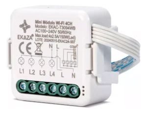 Smart Switch Mini Interruptor Relé Inteligente Wifi 4 Canais