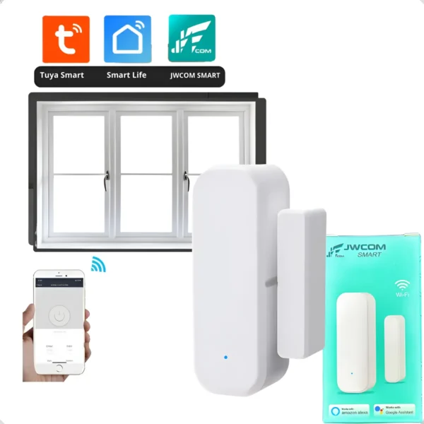 Sensor De Porta E Janela Tuya Wi-fi P/ Alexa E Google - Imagem 3