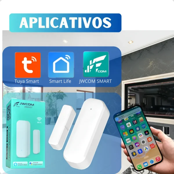Sensor De Porta E Janela Tuya Wi-fi P/ Alexa E Google - Imagem 5