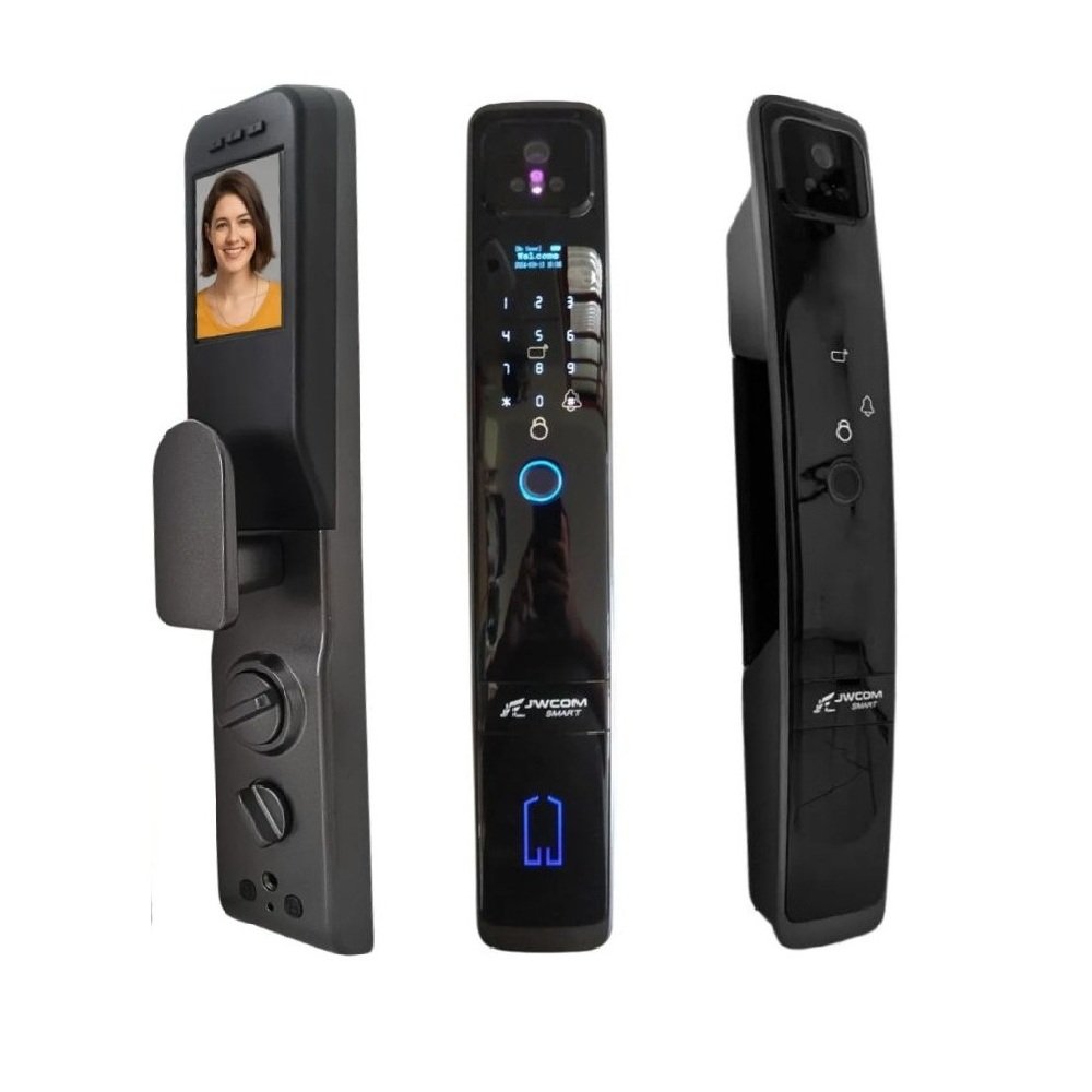 Fechadura Preta Inteligente C/ Reconhecimento Facial 3d Wifi Preta - Imagem 2