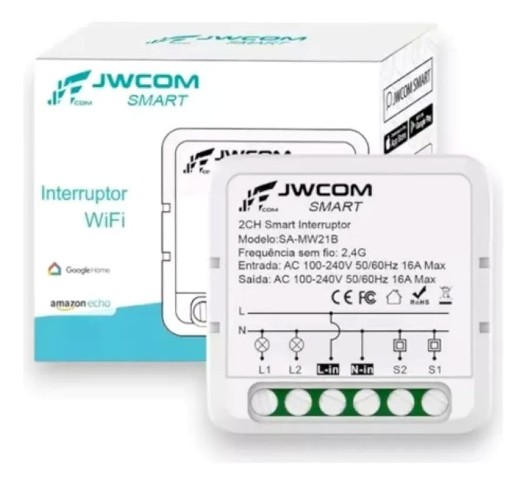 Módulo Mini 2 Canais Smart Wifi Inteligente Alexa E Google - Imagem 2